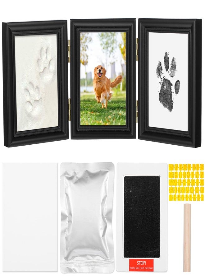 wutfuooo Ink&Clay Paw Print Kit Keepsake,Inkless Ink Pad & Soft Clay for Dogs/Cats Paw Prints,Pet Paw Print Impression Kit,Paw Print Stamp Pad for Dogs or Cats,DIY Gifts for Pet Owners-Black - Image 1